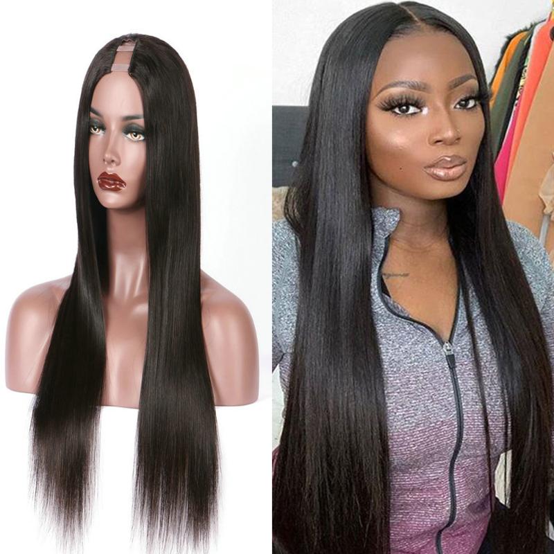 100% Human Hair Black Straight Silky U Part Wigs Free Part For Women 1*3 Middle 250% Density Remy Hair Wig, As pic
100% Human Hair Black Straight Silky U Part Wigs Free Part For Women 1*3 Middle 250% Density Remy Hair Wig, As pic