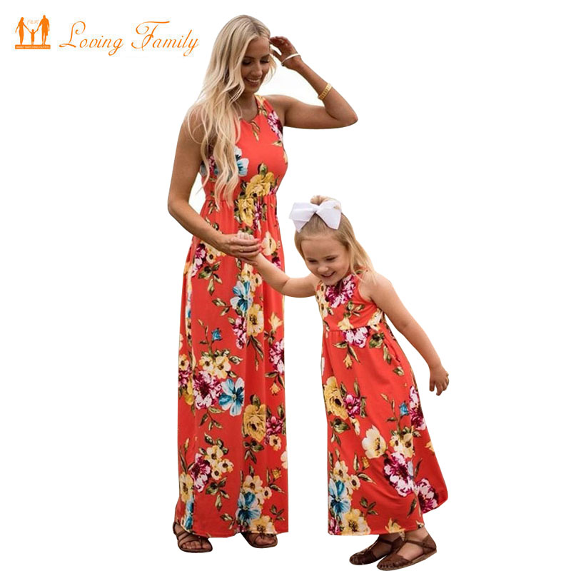 Mother Daughter Dresses Family Matching Outfits Printing Floral Sleeveless Long Dress For Mom Daughter Mommy Me Family Look, As pic
Mother Daughter Dresses Family Matching Outfits Printing Floral Sleeveless Long Dress For Mom Daughter Mommy Me Family Look, As pic