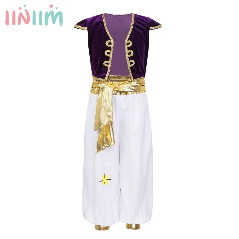 Kids Boys Arabian Prince Lamp Costumes Outfit Clothing Children's Set Halloween Party Cosplay Dress Up Vest Waistcoat with Pants, Purple
Kids Boys Arabian Prince Lamp Costumes Outfit Clothing Children's Set Halloween Party Cosplay Dress Up Vest Waistcoat with Pants, Purple