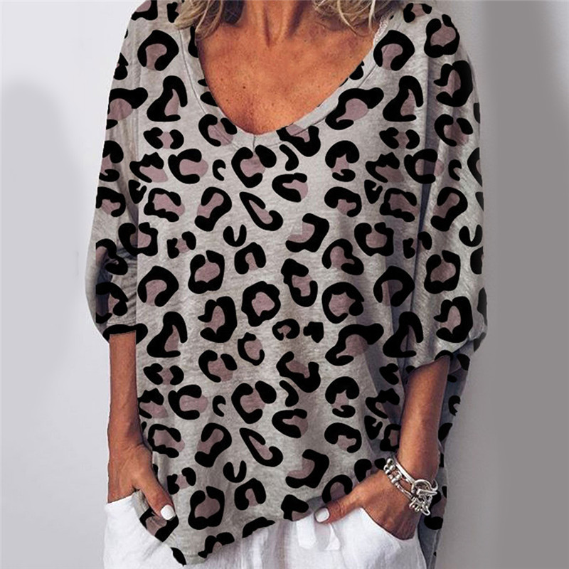 2020 Fashion Women Casual Half Sleeve Spring T-shirt Leopard T shirt Autumn Top Tees Femme Ladies Tshirt Clothes Plus Size -2XL, Gray
2020 Fashion Women Casual Half Sleeve Spring T-shirt Leopard T shirt Autumn Top Tees Femme Ladies Tshirt Clothes Plus Size -2XL, Gray