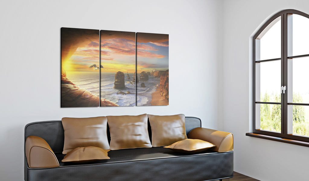 5 Panel Modern Printed Sea Wave Landscape Painting Picture Canvas Art Seascape Painting for Living Room No Frame No Frame Gift Oil Picture P