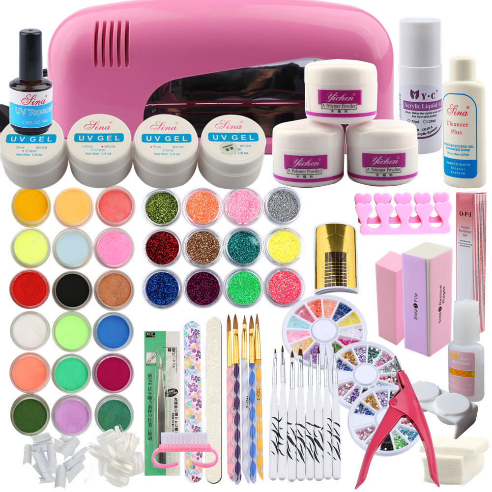 Acrylic UV Gel Nail Set 9W UV Lamp Manicure Tools Nail Art Decoration Acrylic Glitter Powder Brush Gel Set Extension Kit
Acrylic UV Gel Nail Set 9W UV Lamp Manicure Tools Nail Art Decoration Acrylic Glitter Powder Brush Gel Set Extension Kit