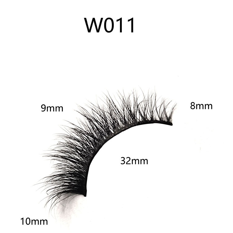 10mm 3D 100% Siberian Mink Eyelashes 5D False Eyelashes Natural Style Slender Stereo Multilayer Mink Lashes Makeup Fake Eyelash Extension