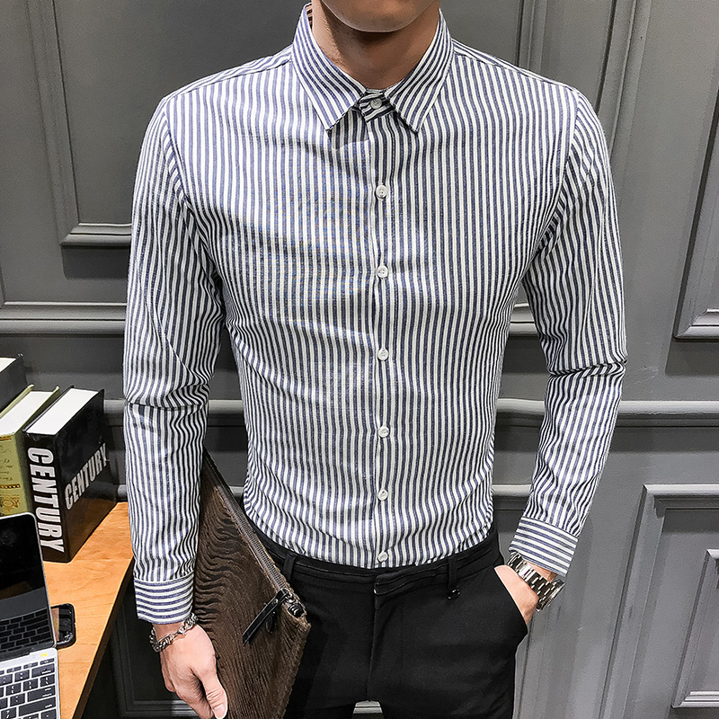 19 New High Quality Men Comfortable Business Comfort Stripe Shirt Casual Quality British Style Slim Large Size Long Sleeve Shirt, Black
19 New High Quality Men Comfortable Business Comfort Stripe Shirt Casual Quality British Style Slim Large Size Long Sleeve Shirt, Black