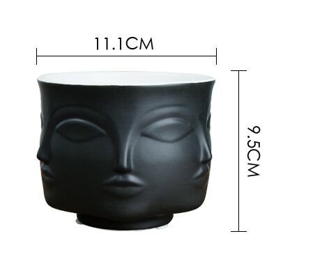 Vases Modern Styler face pattern Dora Maar Musa Vase Flower Pots Planters Muse Noir Dora Maar Salad Bowl/candle Stand/planters H250116