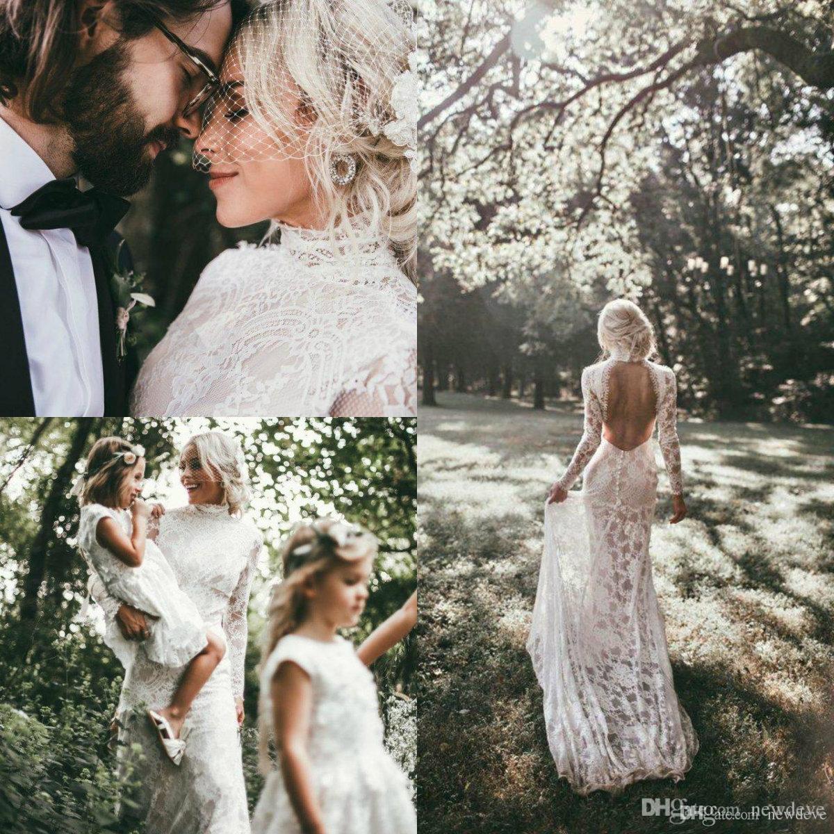 2020 Hottest Wedding Dresses Bohemian High Neck Lace Long Sleeve Bridal Gowns Boho Sexy Backless Plus Size Wedding Dress Vestidos De Novia, White
2020 Hottest Wedding Dresses Bohemian High Neck Lace Long Sleeve Bridal Gowns Boho Sexy Backless Plus Size Wedding Dress Vestidos De Novia, White