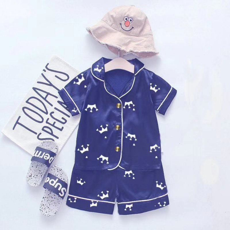 Pajamas Baby Kids Sleepwear Boys Girls Crown Print Nightclothes Short Sleeve Blouse Tops+Shorts Sleepwear Pajamas Nightshirt
Pajamas Baby Kids Sleepwear Boys Girls Crown Print Nightclothes Short Sleeve Blouse Tops+Shorts Sleepwear Pajamas Nightshirt