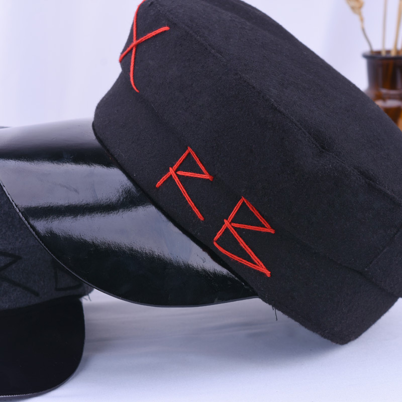 Hairy Winter Hat Women Fashion Berets Hats for Girls Street Style Wool Caps Women Hat Military Cap Black Flat Caps