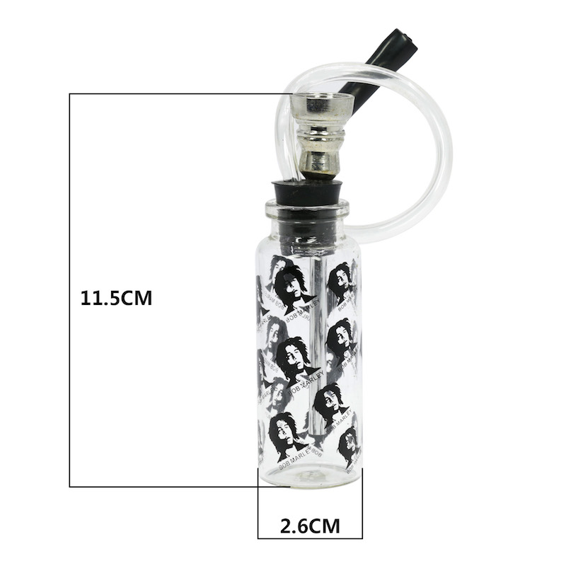 Colorful Portable Bob Marley Mini Smoking Glass Bottle Water tobacco bong pipe Dry Herb Hookah Shisha Smoking Water Pipe
Colorful Portable Bob Marley Mini Smoking Glass Bottle Water tobacco bong pipe Dry Herb Hookah Shisha Smoking Water Pipe