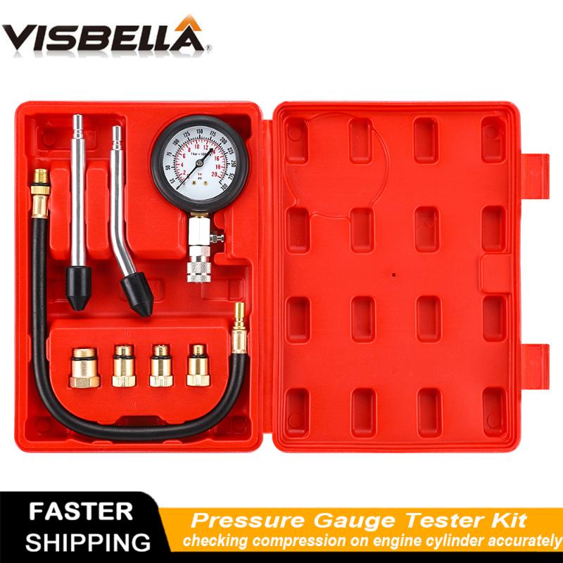 VISBELLA Digital Compression Tester Motor Auto Pressure Gauge Tester Kit Petrol Gas Engine Cylinder Automobile Hand Tool Sets
VISBELLA Digital Compression Tester Motor Auto Pressure Gauge Tester Kit Petrol Gas Engine Cylinder Automobile Hand Tool Sets