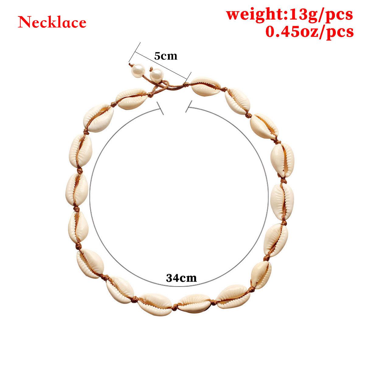 VSCO Girls necklace shell necklace for Women Choker Necklace ankle bracelets Summer Beach Jewelry Collar Boho anklet