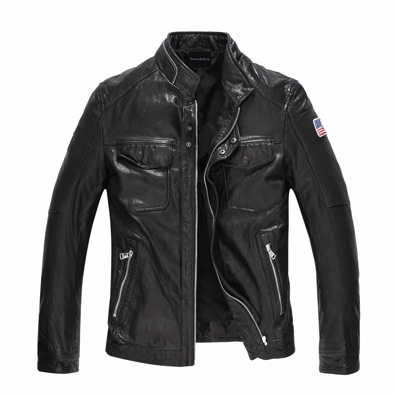 Leather Jacket Men 100% Genuine Leather Outerwear Slim Fit Real Sheepskin Coat Short Motorcycle Jacket Rider Coat TJ037, Black
Leather Jacket Men 100% Genuine Leather Outerwear Slim Fit Real Sheepskin Coat Short Motorcycle Jacket Rider Coat TJ037, Black