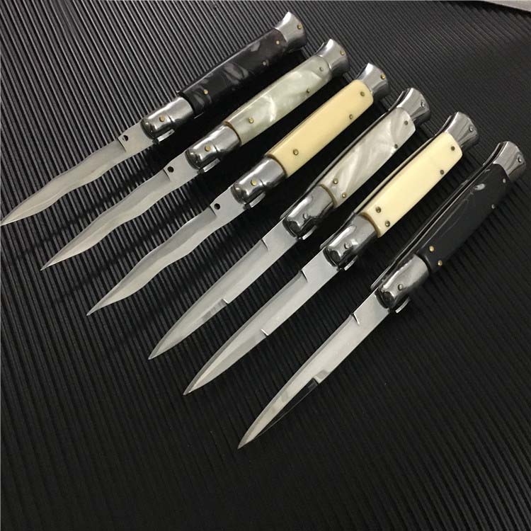 6 Style 9 inch Italian Mafia style Folding blade Italy Pocket knives Double AUTO 440C Single Stainless steel Blade Tactical EDC knives 10 13
6 Style 9 inch Italian Mafia style Folding blade Italy Pocket knives Double AUTO 440C Single Stainless steel Blade Tactical EDC knives 10 13