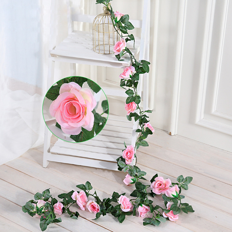 2.3M 11Heads Fake Silk Roses Ivy Vine Artificial Flowers with Green Leaves For Home Wedding Decoration Hanging Garland Decor P10, As picture
2.3M 11Heads Fake Silk Roses Ivy Vine Artificial Flowers with Green Leaves For Home Wedding Decoration Hanging Garland Decor P10, As picture