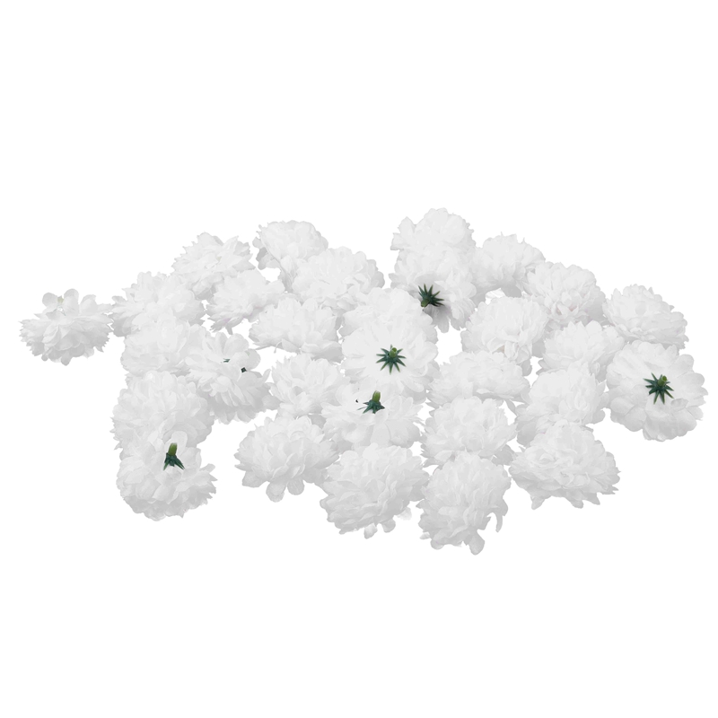 30 pcs Carnations Craft Artificial Flower Silk Spherical Heads Wedding Decor White 
30 pcs Carnations Craft Artificial Flower Silk Spherical Heads Wedding Decor White