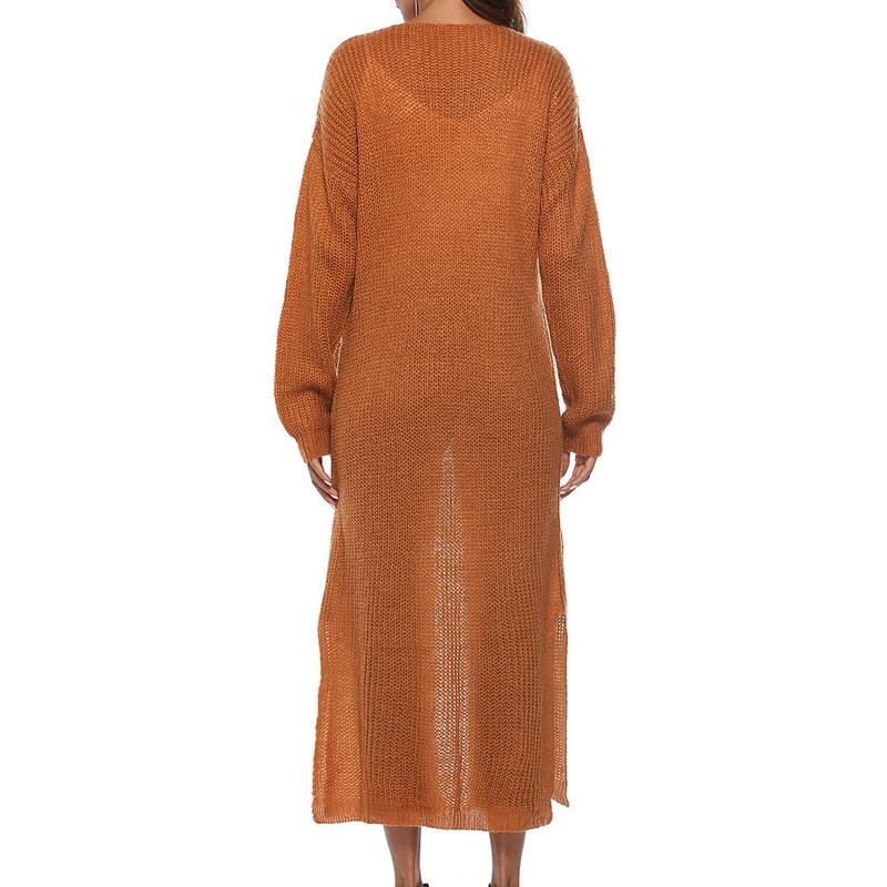 Fashion Women Woollen Sweater Winter Long Sleeve Loose Coat Knitting Cardigan Sweater Autumn Female Thin Cardigan