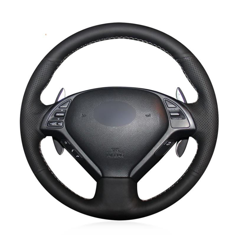 Black Genuine Leather Car Steering Wheel Cover for Infiniti G G25 G35 G37 2007-2013 EX EX35 EX37 2008-2013 Q Q40 Q60 QX50 (US
Black Genuine Leather Car Steering Wheel Cover for Infiniti G G25 G35 G37 2007-2013 EX EX35 EX37 2008-2013 Q Q40 Q60 QX50 (US