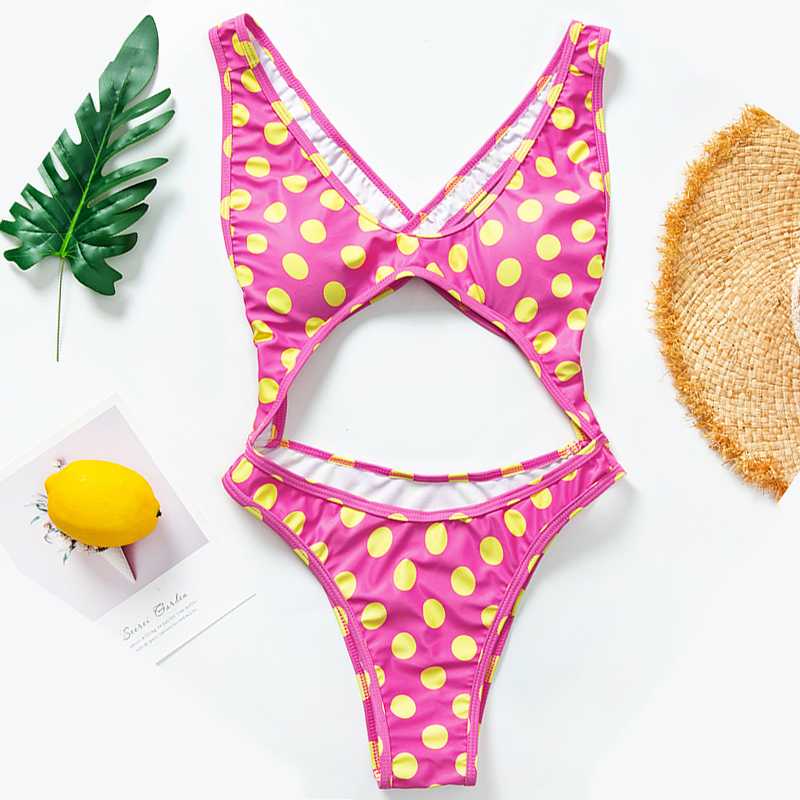 Pink Dot Swimsuit Women One-Piece Cut-Out Bodysuit Swimming Suit Low Waist Thong Monokini Push Up Padded Swimwear Bathing Suit
Pink Dot Swimsuit Women One-Piece Cut-Out Bodysuit Swimming Suit Low Waist Thong Monokini Push Up Padded Swimwear Bathing Suit