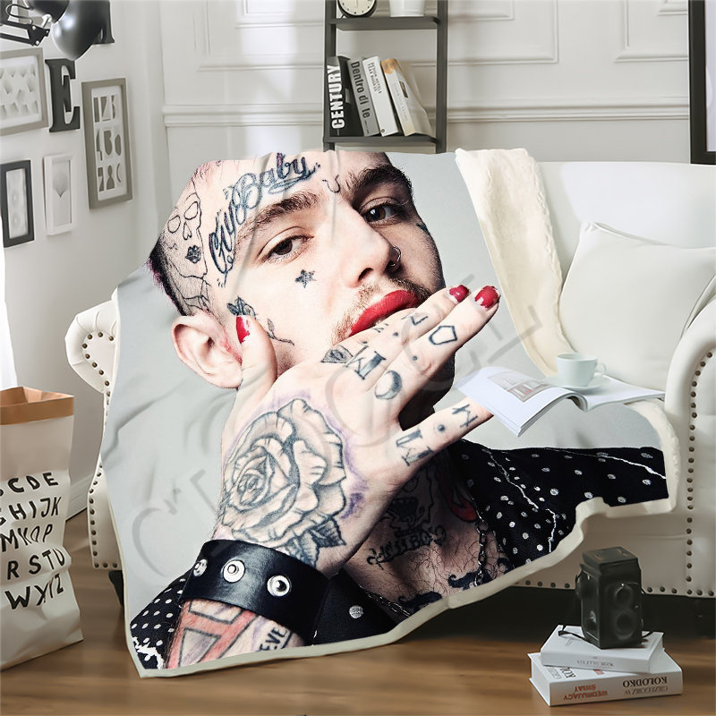 Fashion Rapper Lil Peep Blanket 3D Printed Double Layer Sofa Travel Throw Blankets Teens Women Bedding Plush Quilt
Fashion Rapper Lil Peep Blanket 3D Printed Double Layer Sofa Travel Throw Blankets Teens Women Bedding Plush Quilt