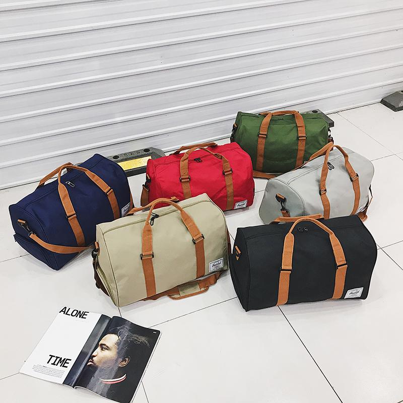 Men women Black Travel Bag high quality canvas Shoulder Bags Women Handbag Ladies Weekend Portable Duffel Waterproof Wash