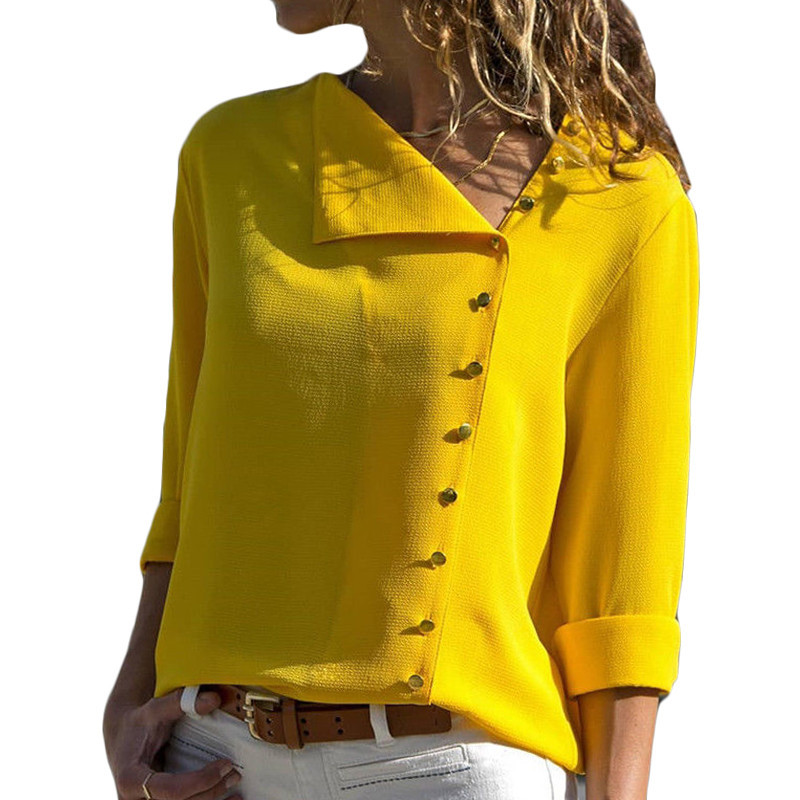 Chiffon Blouse 2019 Fashion Long Sleeve Women Blouses and Tops Solid Office Shirt Casual Tops Blusas Chemise Female Shirts, Black
Chiffon Blouse 2019 Fashion Long Sleeve Women Blouses and Tops Solid Office Shirt Casual Tops Blusas Chemise Female Shirts, Black