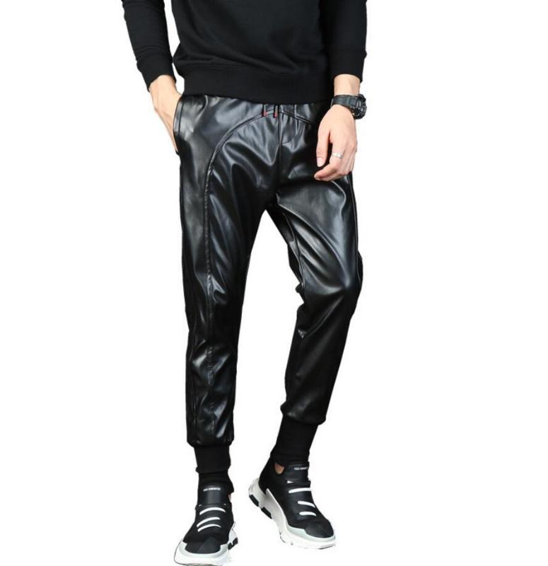 New 2019 Men's clothing Hair Stylist fashion Hip hop Motorcycle locomotive Splicing leather harem pants plus size costumes, Black
New 2019 Men's clothing Hair Stylist fashion Hip hop Motorcycle locomotive Splicing leather harem pants plus size costumes, Black
