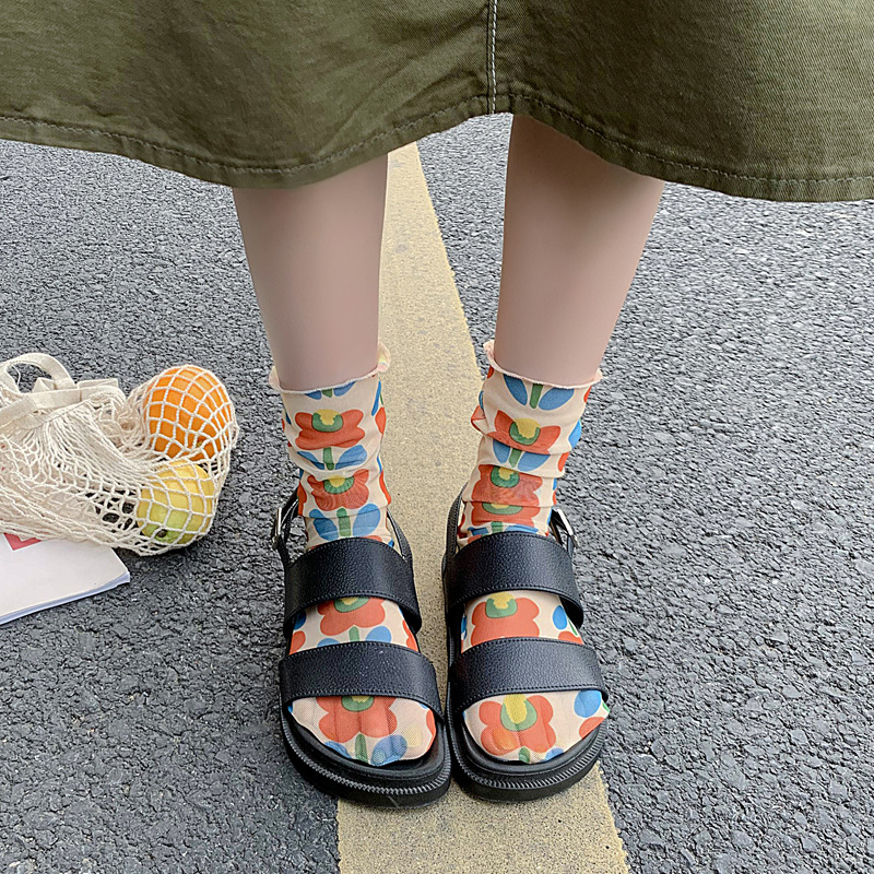 Harajuku Breathable Transparent Mesh Small Flower Socks Lady Net Yarn Fishnet Lace Socks Female Hosiery Sox Women's
Harajuku Breathable Transparent Mesh Small Flower Socks Lady Net Yarn Fishnet Lace Socks Female Hosiery Sox Women's