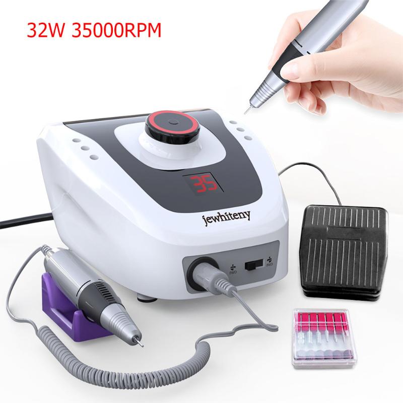 35000RPM Manicure Machine Electric Nail Drill Apparatus For Pedicure With File Cutter Bits Tool1