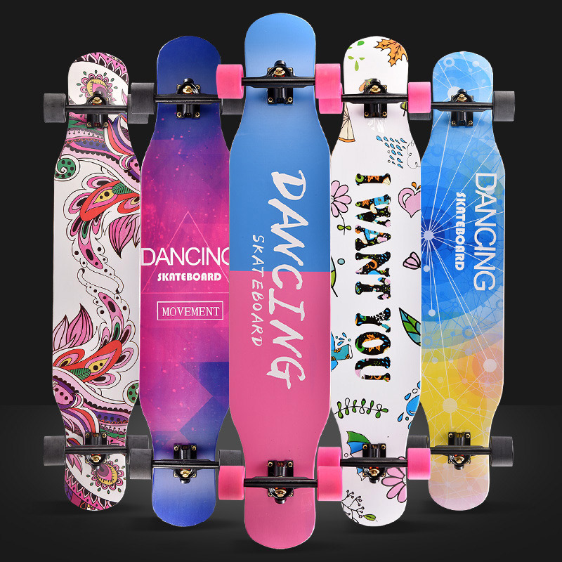 Longboard road skateboard four wheel scooter youth brush street boys and girls dance board adult skateboard beginner, Style 9
Longboard road skateboard four wheel scooter youth brush street boys and girls dance board adult skateboard beginner, Style 9