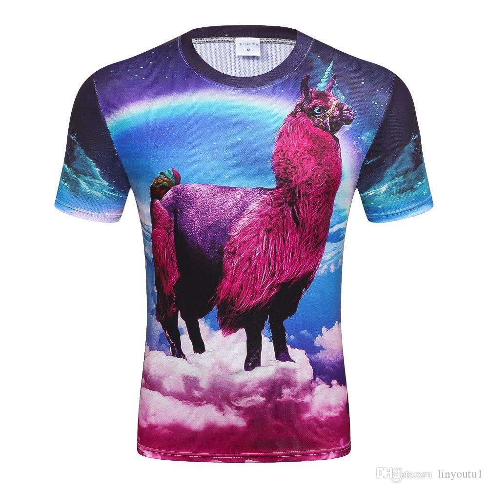 2018 Fashion T Shirt Men Space Galaxy Printed 3d T-shirt Street Wear Short Sleeve Casual Tees Plus Size