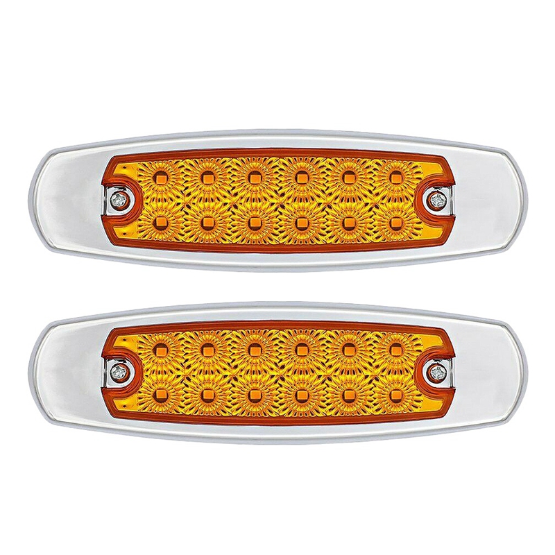 2Pcs Truck Trailer Side Light 12LED Plastic Plating Car Side Light Amber Highlight LED Headlight, As pic
2Pcs Truck Trailer Side Light 12LED Plastic Plating Car Side Light Amber Highlight LED Headlight, As pic