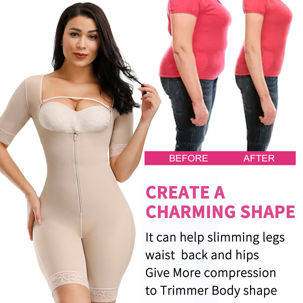 Full Body Waist Trainer Slimming Shaper Leg Arm Tummy Control Panties Bust Push Up Shapewear Butt Lifter Bodysuit T200526
