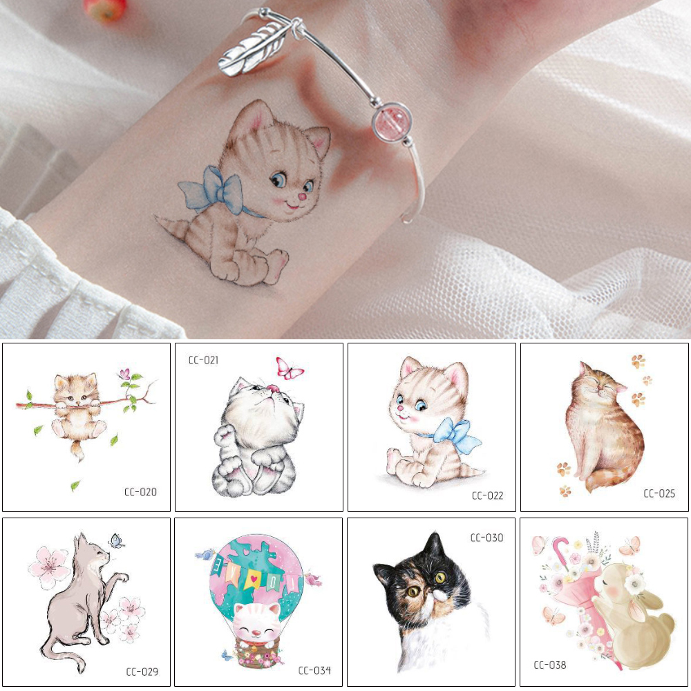 Small Cute Cat Tattoo Cartoon Lovely Animal Pet Sticker Design Rabbit Decal Body Art for Kids Woman Man Temporary Water Transfer Tattoo Gift
Small Cute Cat Tattoo Cartoon Lovely Animal Pet Sticker Design Rabbit Decal Body Art for Kids Woman Man Temporary Water Transfer Tattoo Gift