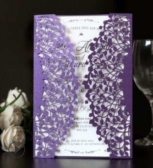 Laser Cut Tree Inviting Card Paper Party Event Supplies Decoration Romantic Wedding Invitation With 21 colors