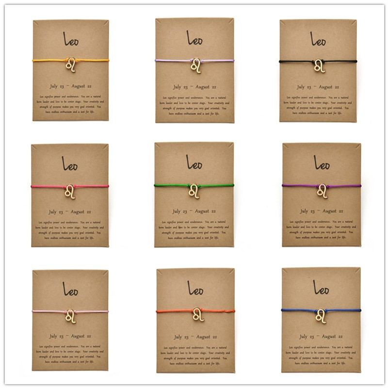Fashion Jewelry 12 Constellation Zodiac Leo Lucky Rope Bracelet Bangles For Women Men Birthday Gift
Fashion Jewelry 12 Constellation Zodiac Leo Lucky Rope Bracelet Bangles For Women Men Birthday Gift