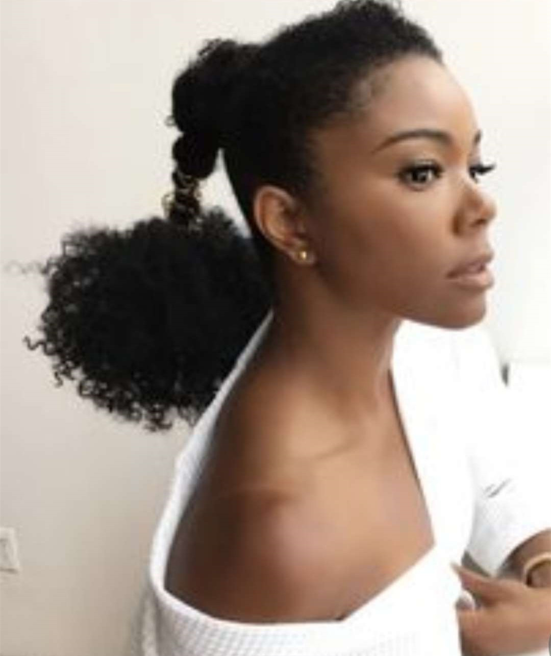 African american natural ponytail hairstyle super gorgeous quick and easy low sleek puff with clips afro kinky curly ponytail hair extension