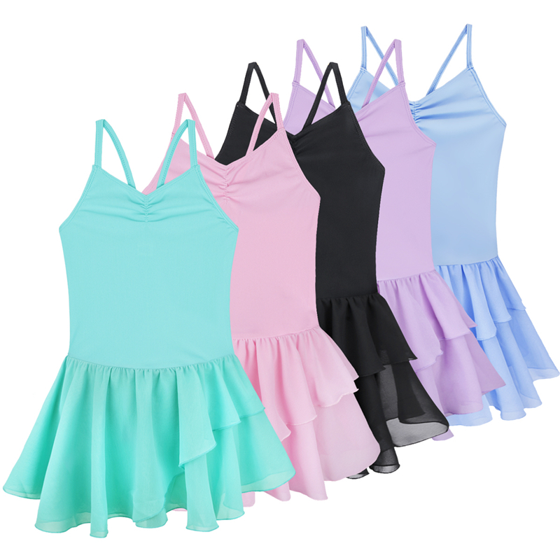 Summer Kids Girls Spaghetti Straps Solid Color Chiffon Ballet Tutu Dress Gymnastics Leotard Child Stage Performance Dance Wear, Blue
Summer Kids Girls Spaghetti Straps Solid Color Chiffon Ballet Tutu Dress Gymnastics Leotard Child Stage Performance Dance Wear, Blue