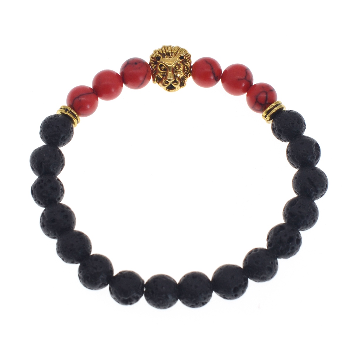 Natural Lava Beads Bead Bracelet Essential Oil Diffusion Yoga Retro Elastic Bead Bracelet Gift Women