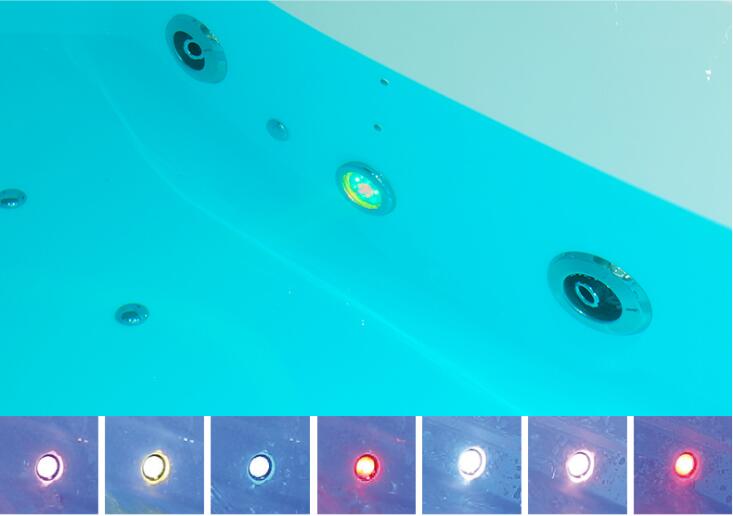 1800mm Double Glass Freestanding Tub Fiberglass whirlpool Bathtub Acrylic hydromassage Surfing Colourful LED Light Bubble Tub NS3027