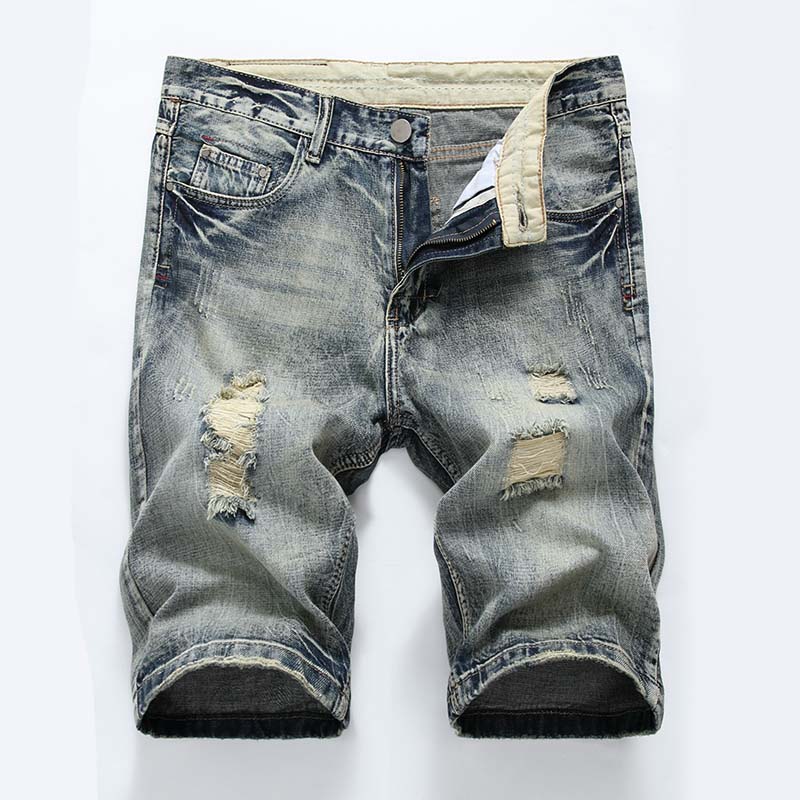 New Men Short jeans biker jeans Short Pants Distressed Middle Waist Skinny Ripped holes Men's Denim Shorts men Designer jeans, T-006 grey blue
New Men Short jeans biker jeans Short Pants Distressed Middle Waist Skinny Ripped holes Men's Denim Shorts men Designer jeans, T-006 grey blue