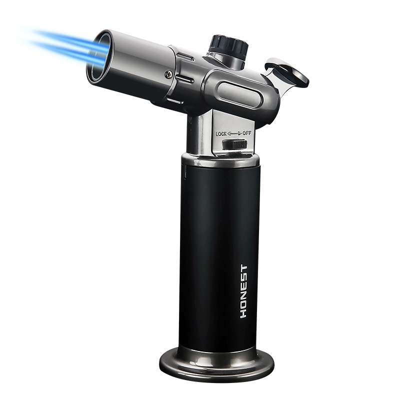 HONEST Torch Lighter Double / Single Flame Adjustment Jet Lighters Aluminum Alloy Inflatable Cigar Lighter For Kitchen Barbecue
HONEST Torch Lighter Double / Single Flame Adjustment Jet Lighters Aluminum Alloy Inflatable Cigar Lighter For Kitchen Barbecue
