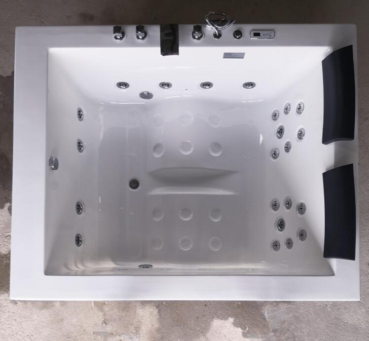 1900mm Drop-in Fiberglass Bath Built-in whirlpool Bathtub Acrylic Hydromassage Embedded Surfing Massage Tub Outdorr SPA NS6022