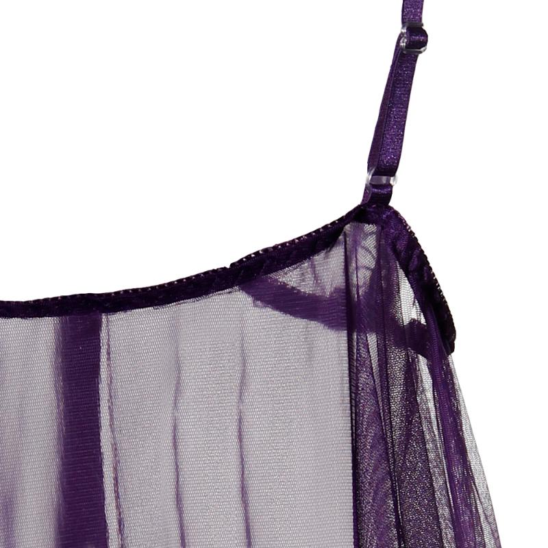 Women's Sleepwear Women Sexy Lingerie See-through Strap Dress Embroidery Intimates Ladies Full Lace Slips Plus Size 6XL