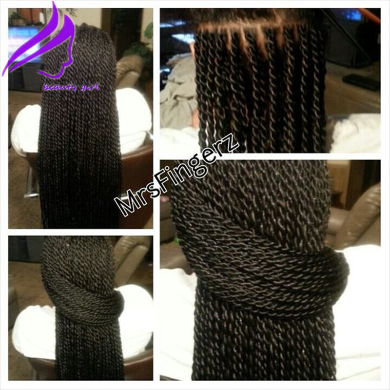 Fashion Synthetic Lace Front Wig Long 2X Twist Braids Wigs for African black Women Cosplay Wig Free Part