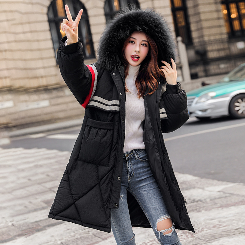 2019 Fashion Stripe Design Women Winter Jacket Cotton Padded Warm Thicken Big Fur Collar Ladies Long Coats Parka Womens Jackets, Black
2019 Fashion Stripe Design Women Winter Jacket Cotton Padded Warm Thicken Big Fur Collar Ladies Long Coats Parka Womens Jackets, Black