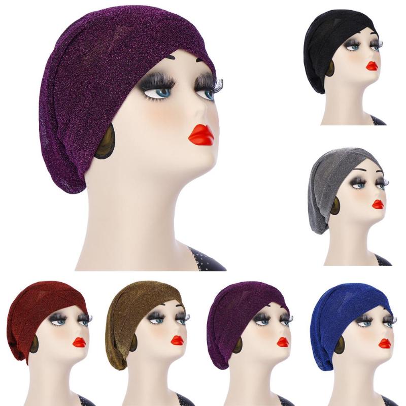 Beanie/Skull Caps Women's Muslim Turban Elastic Cross Bonnet Night Sleep Hat Hair Loss Cap Islamic Arab Beanies Skullies Glitter Pile Fashio, 02 silver
Beanie/Skull Caps Women's Muslim Turban Elastic Cross Bonnet Night Sleep Hat Hair Loss Cap Islamic Arab Beanies Skullies Glitter Pile Fashio, 02 silver