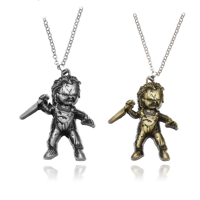 Hot American Thriller Film Jewelry Classic Horror Curse Of Chuck Seed of Chucky Necklace
Hot American Thriller Film Jewelry Classic Horror Curse Of Chuck Seed of Chucky Necklace
