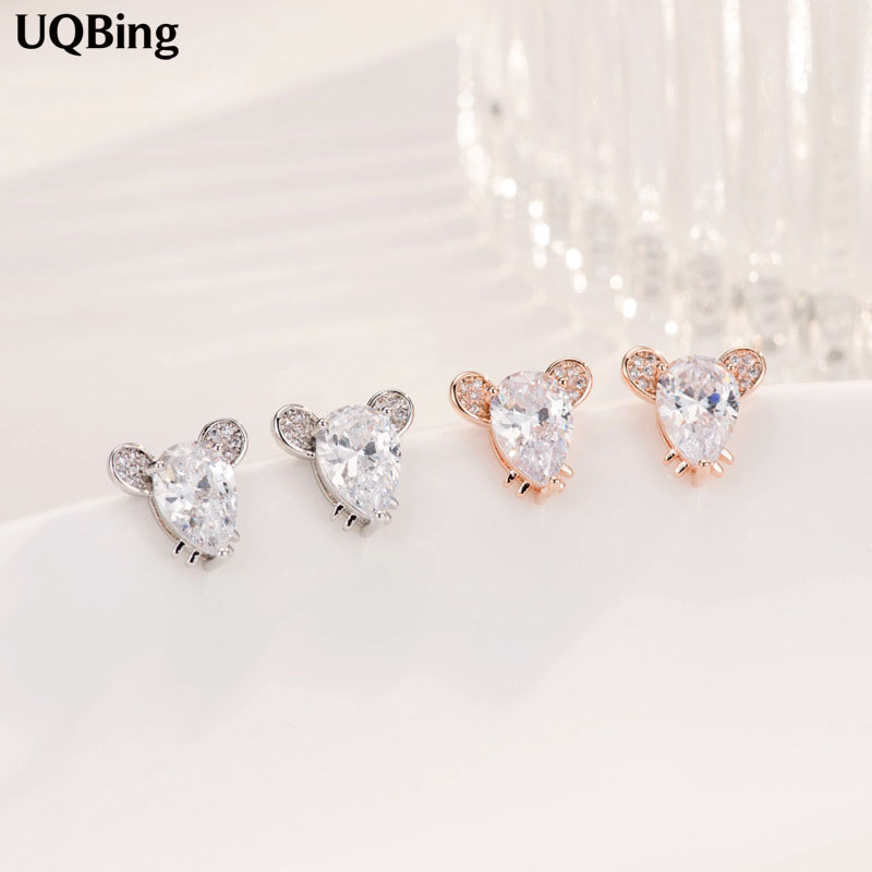 925 Sterling Silver Crystal Cute Mouse Stud Earrings Pure 925 Silver Earrings Brincos Pendientes de plata
925 Sterling Silver Crystal Cute Mouse Stud Earrings Pure 925 Silver Earrings Brincos Pendientes de plata