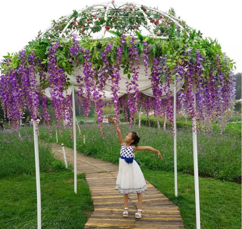 110 cm Artificial Silk Wisteria Fake Garden Hanging Flower Plant Vine Home Wedding Party Event Decorative, White
110 cm Artificial Silk Wisteria Fake Garden Hanging Flower Plant Vine Home Wedding Party Event Decorative, White