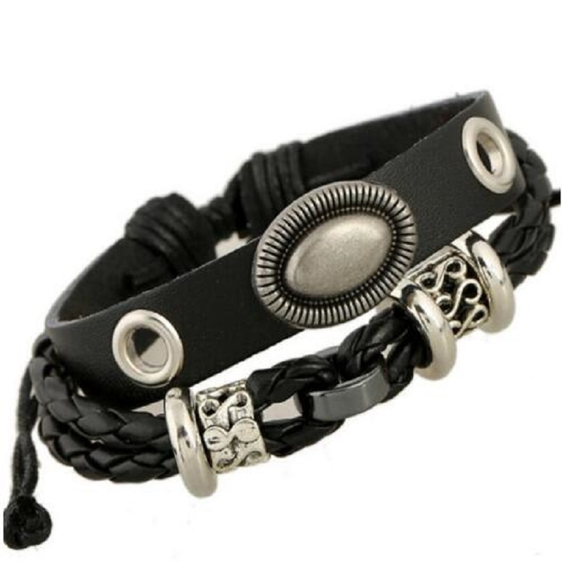 Korean Fashion Leather Woven Women Hand Cuff Bracelets Oval Beads Infinity Studded Vintage Jewelry Charm Bracelet Wristband, Golden;silver
Korean Fashion Leather Woven Women Hand Cuff Bracelets Oval Beads Infinity Studded Vintage Jewelry Charm Bracelet Wristband, Golden;silver
